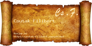Csutak Filibert névjegykártya